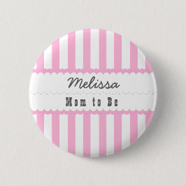 Baby showermamma som är rosa för randar V06 Knapp