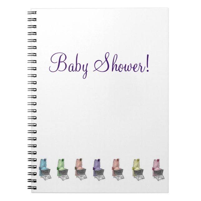 Baby showerparty som planerar anteckningsboken anteckningsbok (Framsidan)