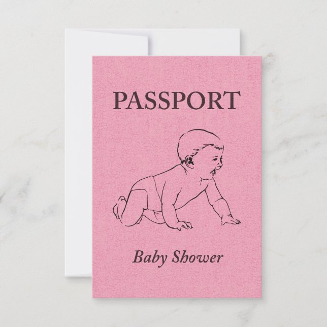 baby showerpass inbjudningar (Framsida)
