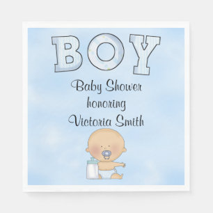 Baby showerpojke pappersservett