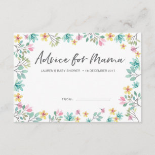 Baby showerrådgivningen Cards färgglada blommor Inbjudningar
