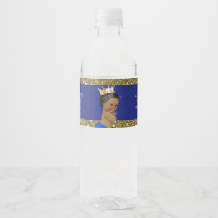 Baby showervattenflaskaetiketter, kunglig baby vattenflaskor etikett