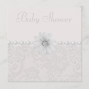 Baby showervintagePaisley snöre, blommar & pryder Inbjudningar