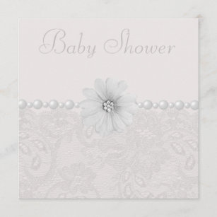 Baby showervintagePaisley snöre, blommar & pryder Inbjudningar
