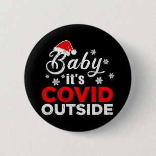 Baby sin Covid utanför julklappen Gift Idea Knapp