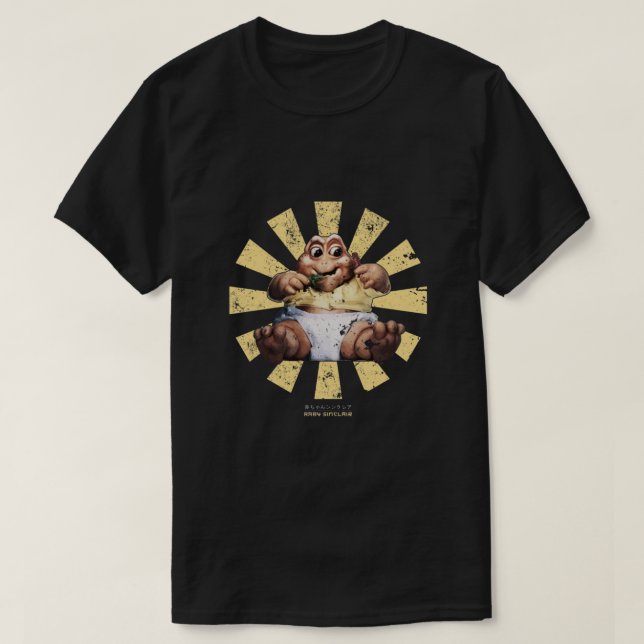 Baby Sinclair Retro japanska dinosaurs Essenti T Shirt (Design framsida)