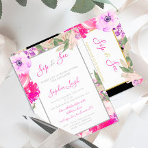 Baby Sip och se Blommigt Ro Guld Rosa