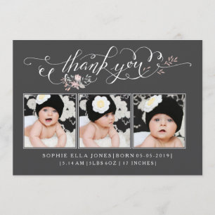 Baby Sip & See Tack Birth Notice Inbjudningar