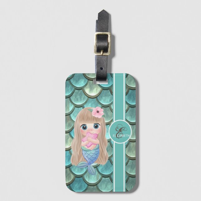 Baby-Siren På Sirenskansfjäll, Monogram Bagagebricka (Framsida vertikal)