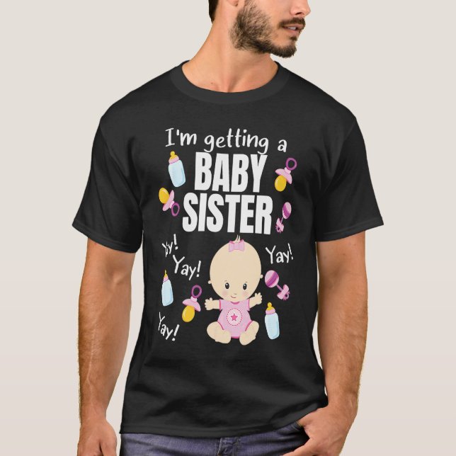 Baby Sister reveal I'm getting a Baby Sister Cute  T Shirt (Framsida)