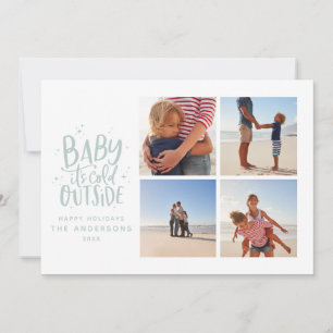 Baby sitt kall utanför helgdag för multifoto jul spara datumet