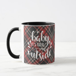 Baby sitt Kall utanför Tartan Helgdag Mugg