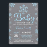 Baby sitt Kall utanför Winter Boy Babyskor Inbjudningar<br><div class="desc">Baby dess Kall utanför Winter Baby Shower-inbjudan.Pojkbabyinbjudan. Winter Helgdag Baby Shower Inbjudan. Blå och vita Snöflingor. Grått-bakgrund.
Om du vill göra ytterligare anpassningar klickar du på knappen Anpassa och användor verktygen som är utformat för att ändra mallen.</div>