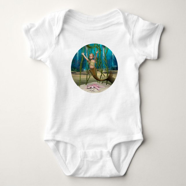 Baby Sjöjungfru T-shirt (Framsida)