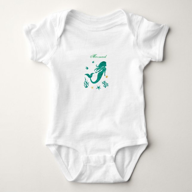 Baby Sjöjungfru  T Shirt (Framsida)