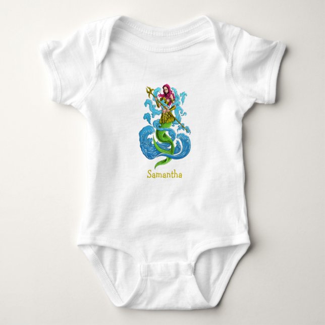 Baby Sjöröding Linneoverall T Shirt (Framsida)