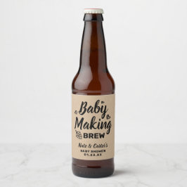 Baby Skapar Brew Funny Shower Tack Kraft Ölflaska Etikett