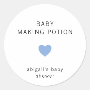 Baby Skapar nu modern Blue Boy Baby Shower Runt Klistermärke