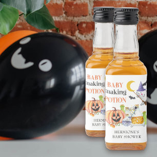 Baby Skapar Potion Halloween Baby Shower Mini Spritflaskor Etikett