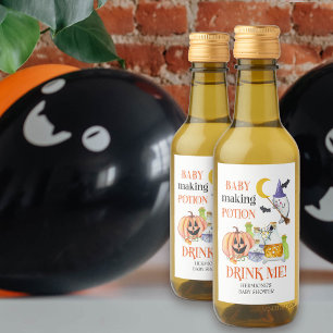 Baby Skapar Potion Halloween Baby Shower Mini Vinetikett