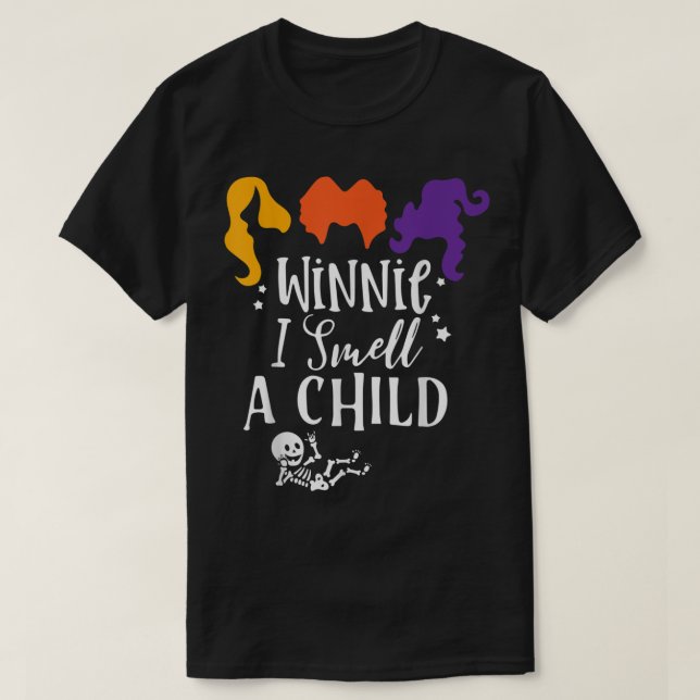 Baby Skeleton Gravid Halloween Winnie I Smell A T Shirt (Design framsida)