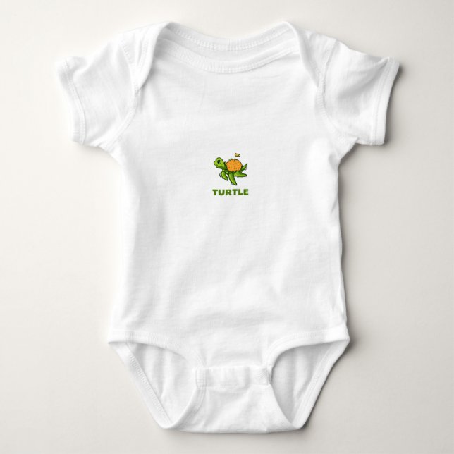 baby sköldpadda t shirt (Framsida)