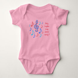 Baby skratt är min favoritmelodi - musik noter t shirt