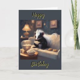 Baby Skunk lilla lurifax födelsedag Kort