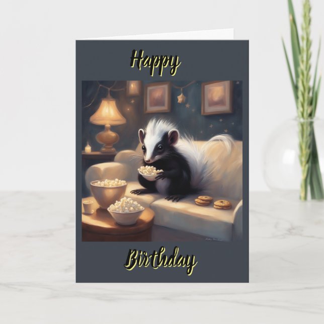 Baby Skunk lilla lurifax födelsedag  Kort (Framsida)