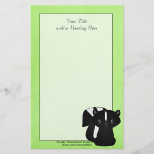 Baby Skunk Stationery Brevpapper