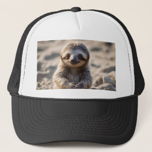 Baby Sloth Byggnad Sand Castles Keps