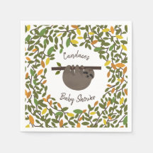 Baby Sloth Greenery Baby Shower från hösten