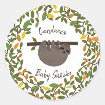 Baby Sloth Greenery Baby Shower från hösten
