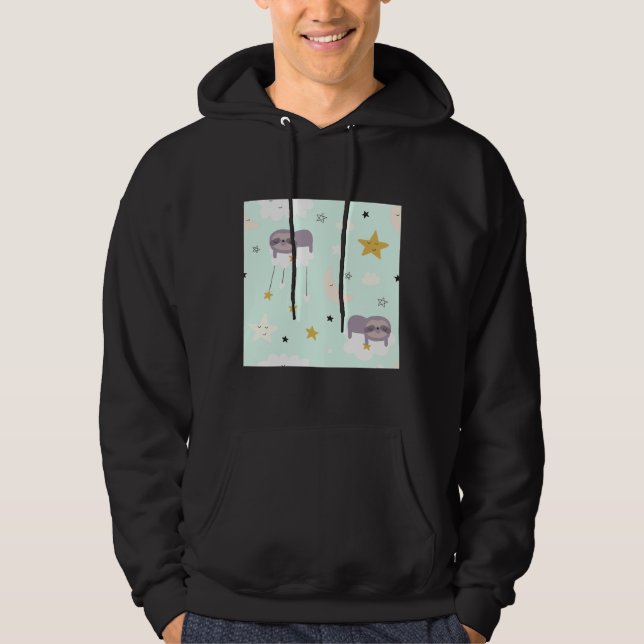 Baby Sloth Star Hoodie (Framsida)
