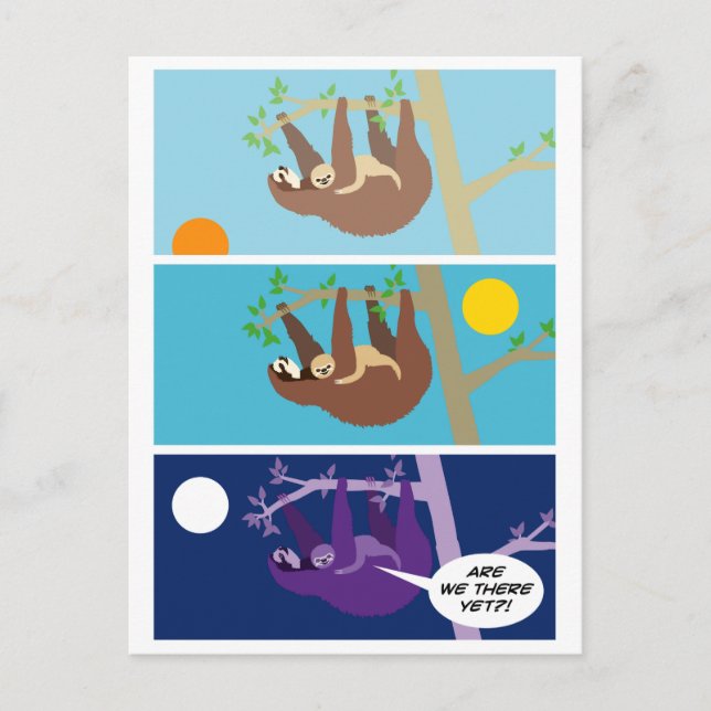 Baby Sloth Vykort (Framsida)