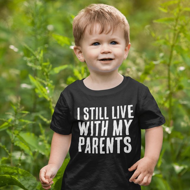 BABY SMÅBARN FUNNY LEVER FORTFARANDE MED FÖRÄLDRAT T SHIRT (Skapare uppladdad)