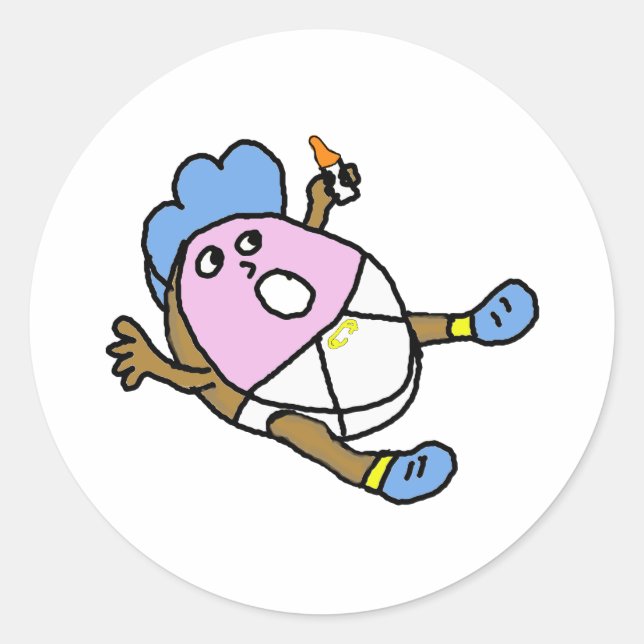 Baby smaksatt donat runt klistermärke (Framsida)