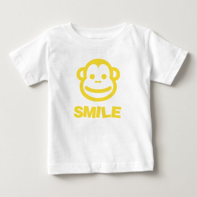 Baby Smile T-shirt med kinkig apa (Framsida)