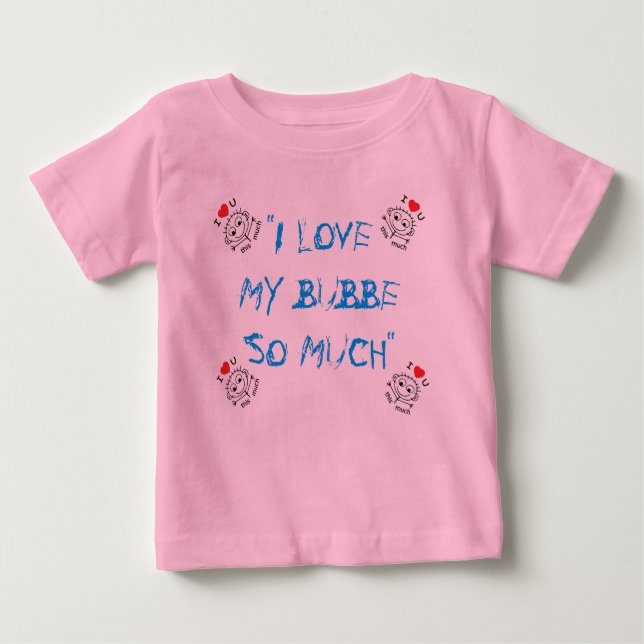 BABY SNAP GRUND I KÄRLEK BUBBE TURQUOISE CUTE T-SHIRT (Framsida)