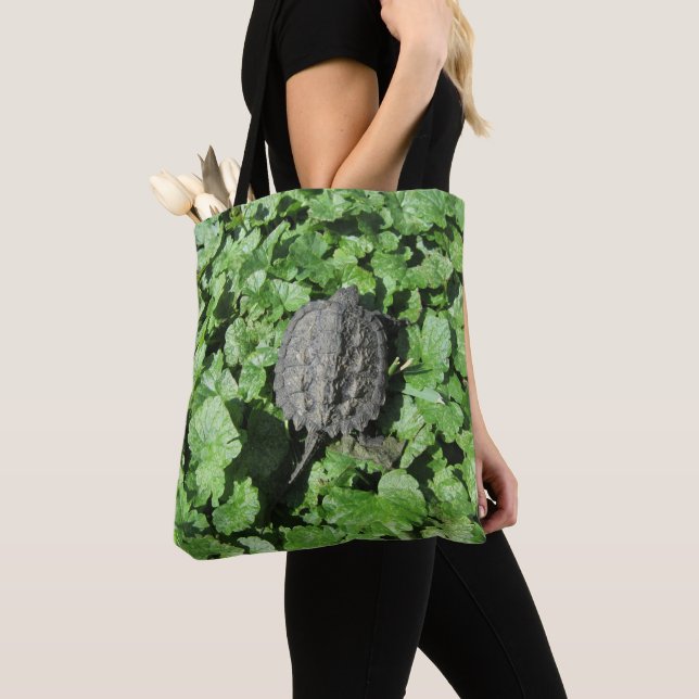 Baby Snapping Turtle Tote Bag Tygkasse (Närbild)