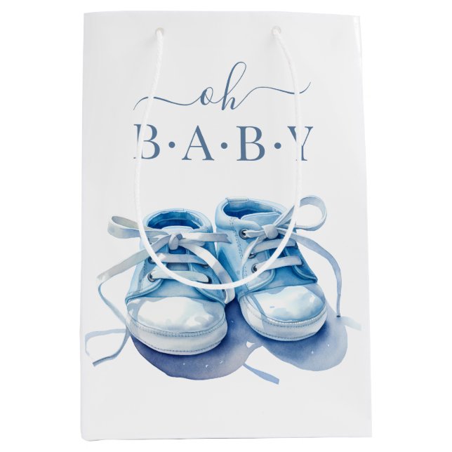 Baby Sneakers Baby Shower-inbjudan, Pojke (Framsidan)