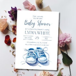 Baby Sneakers Baby Shower-inbjudan, Pojke Inbjudningar