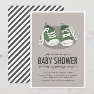 Baby Sneakers Shoes-inbjudan Inbjudningar
