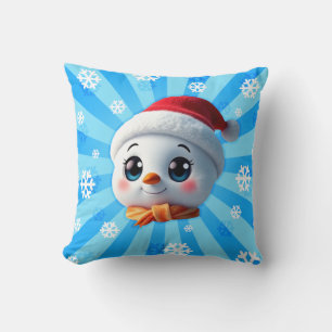 Baby Snögubbe Santa Cute jul Snö Man Helgdag Kudde