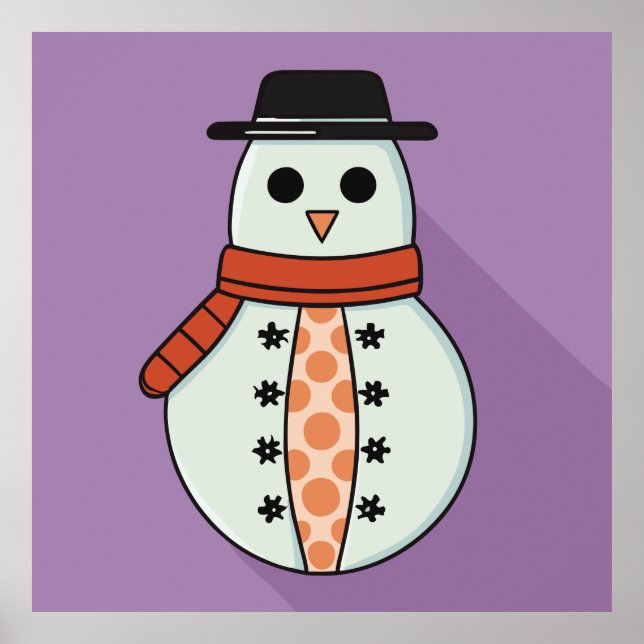 Baby snögubbe vid jul poster (Framsidan)