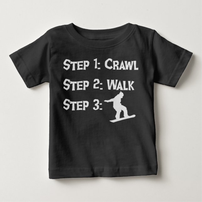 Baby snowboardskjorta t shirt (Framsida)
