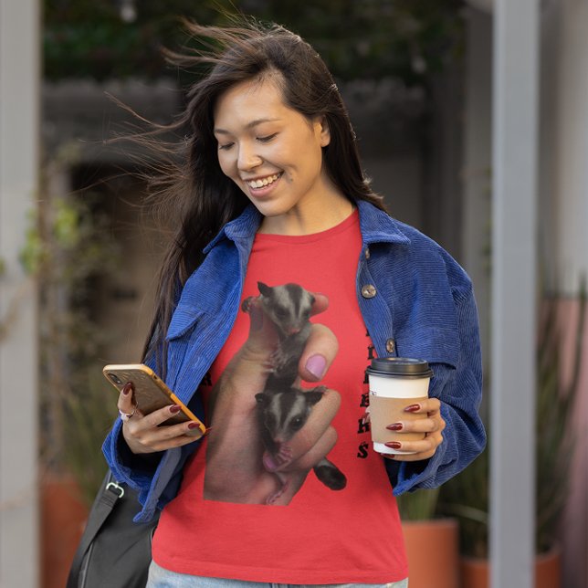 Baby Sockerglider med textfrakt T Shirt (Baby Sugar Gliders with Text Shirt)