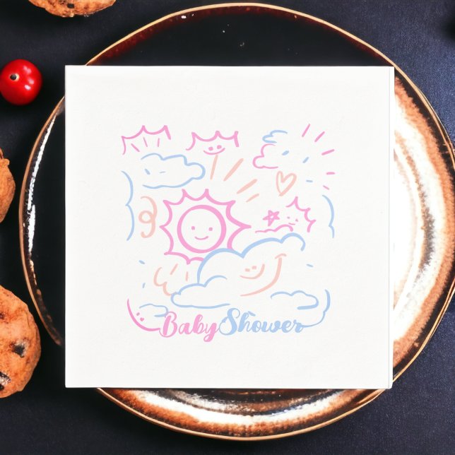 Baby Sol Pappersservett (baby shower theme party use and throw napkin,party decoration dinner table decor,event custom napkin)