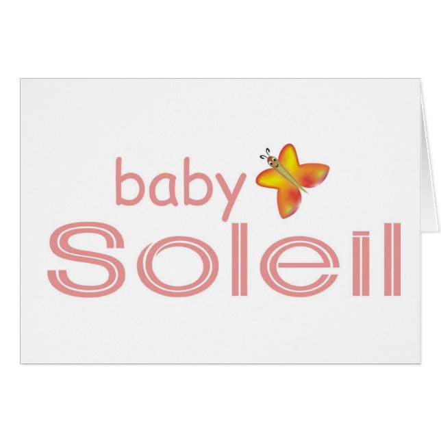 Baby Soleil Hälsningskort (Framsidan Horizontal)