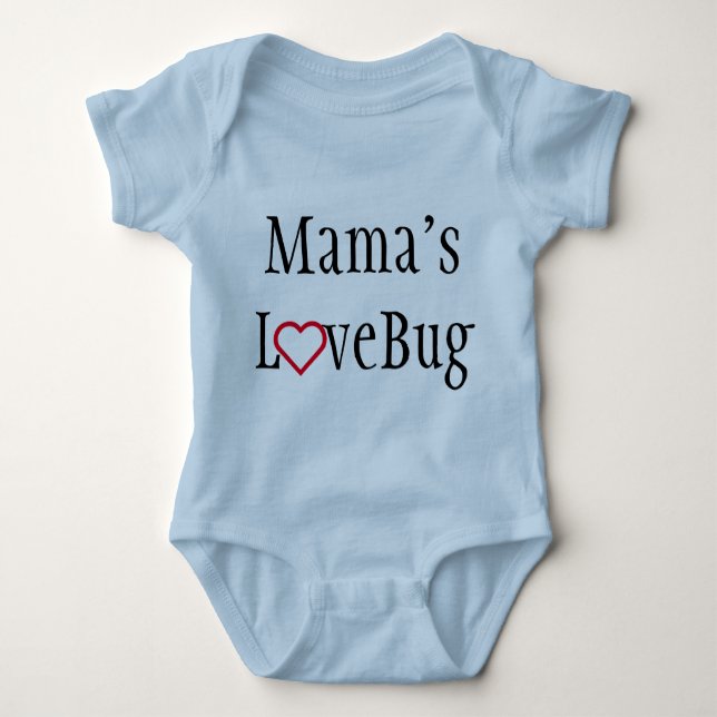 Baby som beklär - mamas LoveBug - blått Tröja (Framsida)